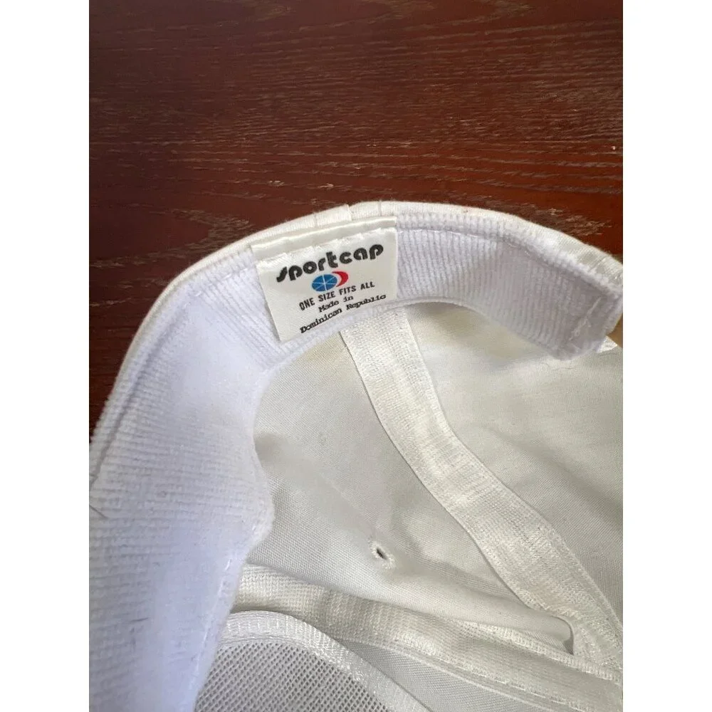 Vintage Jackpot! White Adjustable Baseball Cap With Rope Accent By Sportcap O3 - Picture 4 of 4
